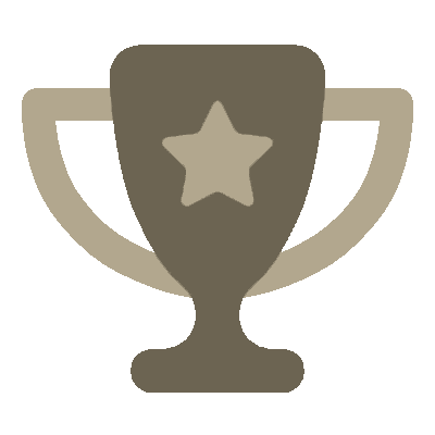 trophy with star icon